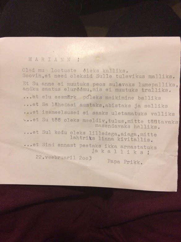 aitäh, papake!