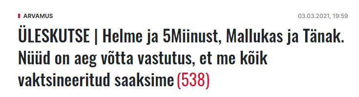 kas ma vaktsineerin koroona vastu?*