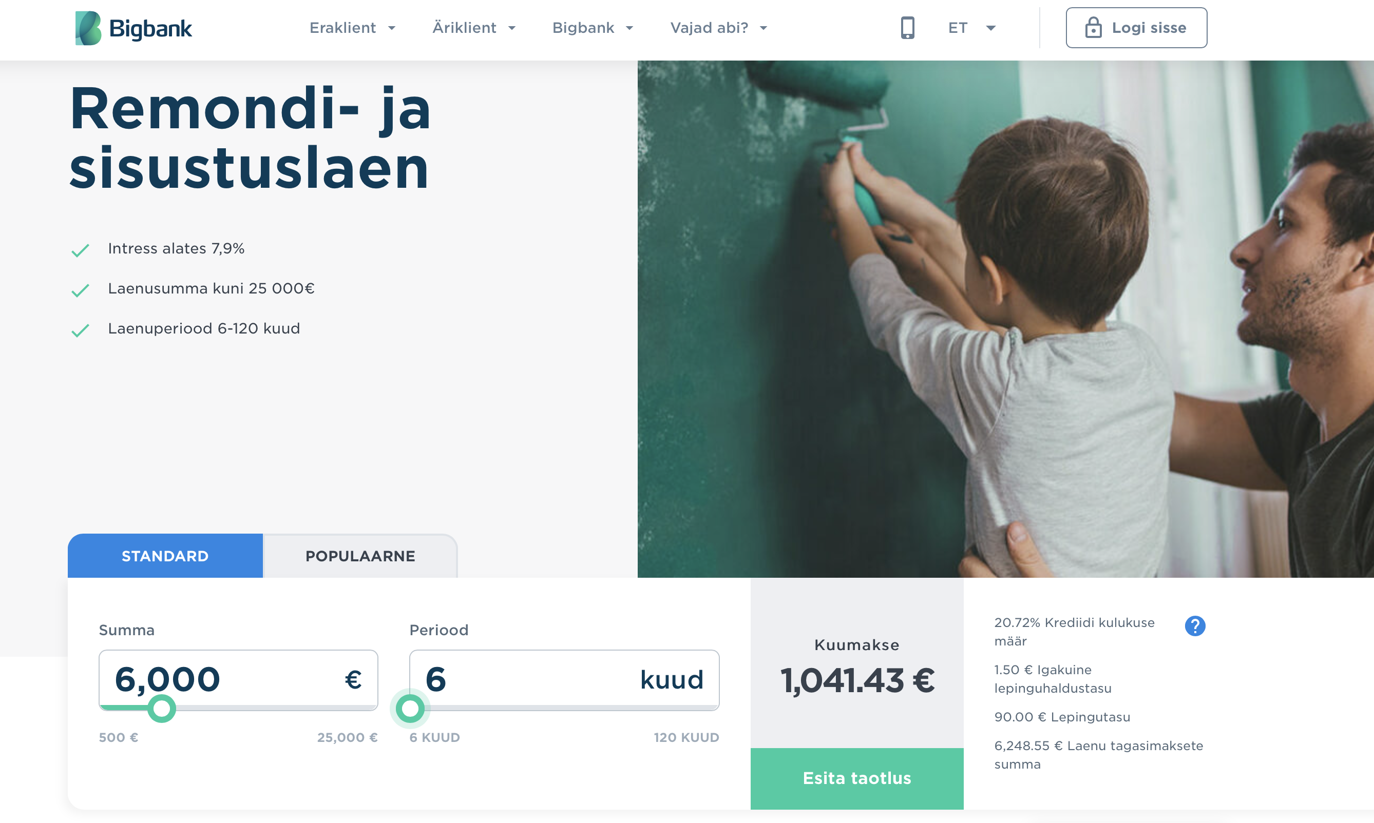 peaks jälle laenu võtma?