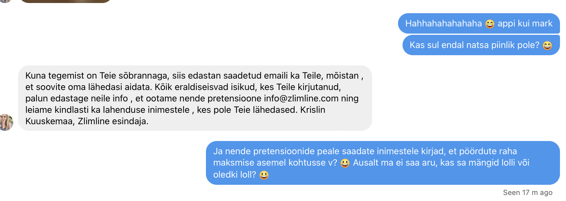 õhtune huumor täna minu poolt (või pigem Krislin Kuuskemaa poolt)