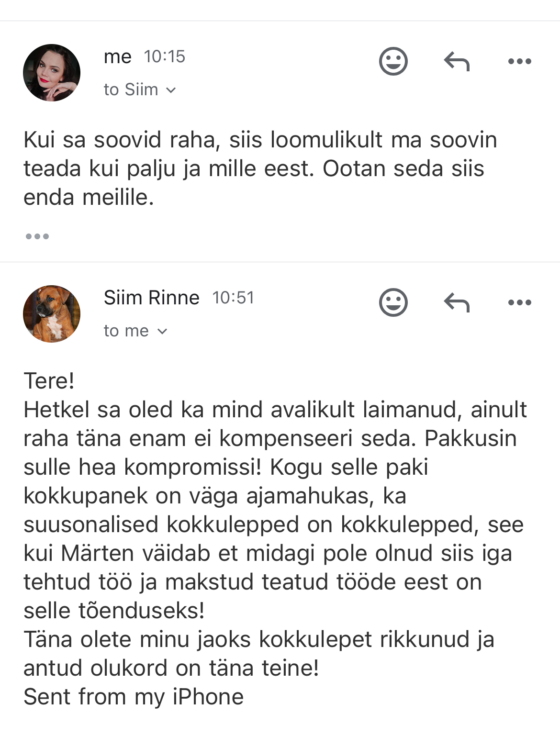 Decora vastus, avaldus politseisse ja vestlused ilma ajuta inimesega