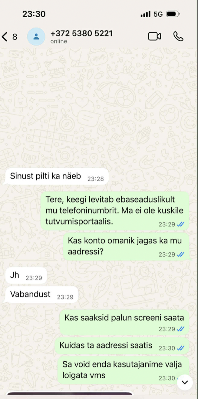 kõned, smsid ja võõrad põkid aia taga n*ssi küsimas
